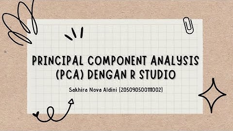 Principal Component Analysis (PCA) Menggunakan R Studio - Praktikum Analisis Multivariat I