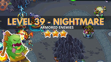 King of Defense: Level 39 NIGHTMARE / ARMORED ENEMIES / with basic heroes