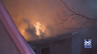 Crews work to put out fire on Leyfred Terrace in Springfield