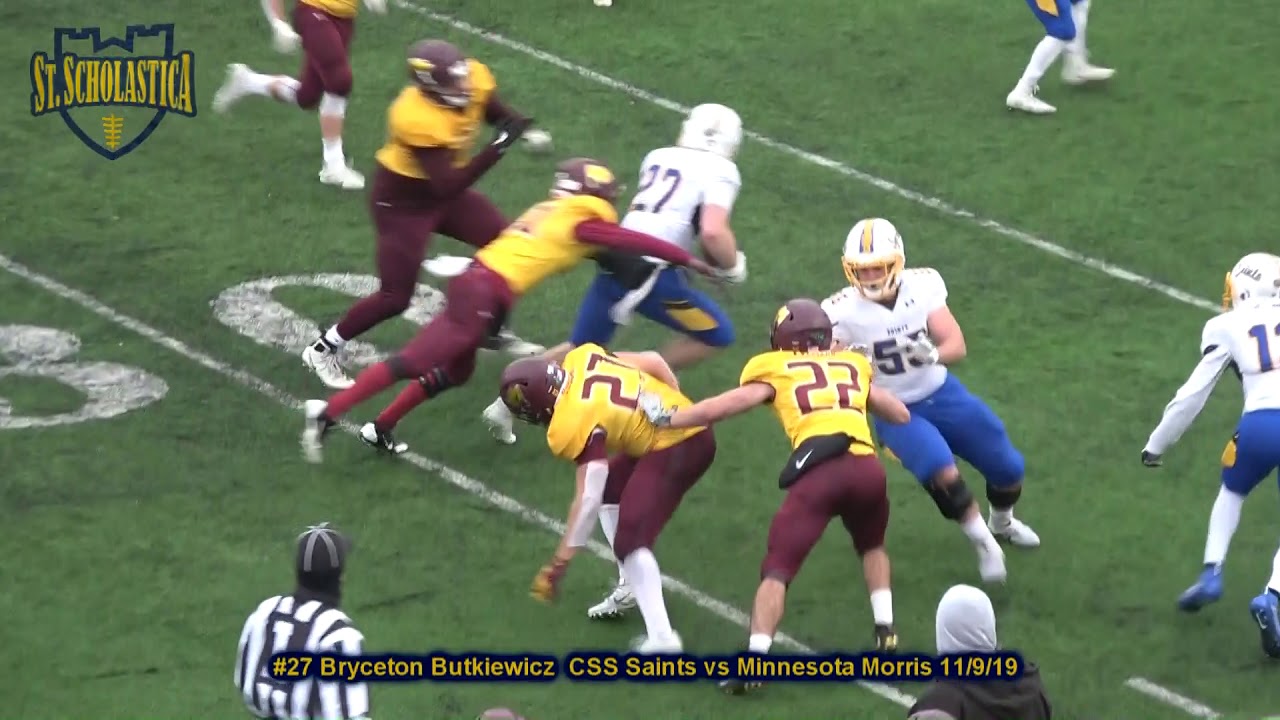 Bryceton Butkiewicz Football clips from CSS Saints vs Morris 11-9-19