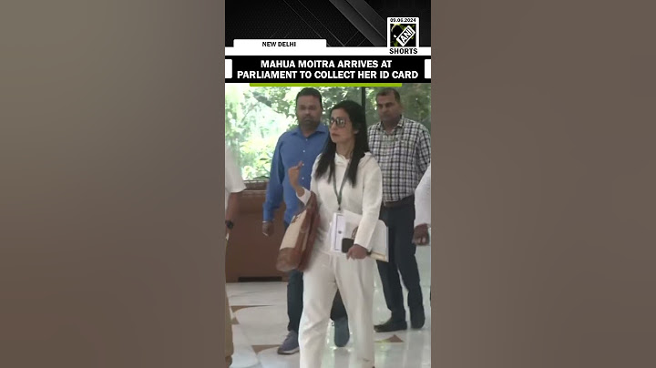 Newly elected MP Mahua Moitra arrives at Parliament building collects her ID card