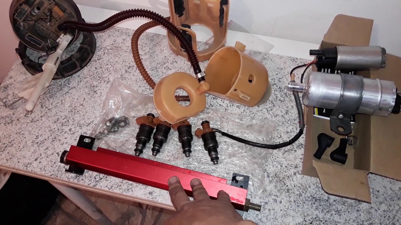 Mk3 com Bomba externa GTI ,usando o próprio pescador do copo original.