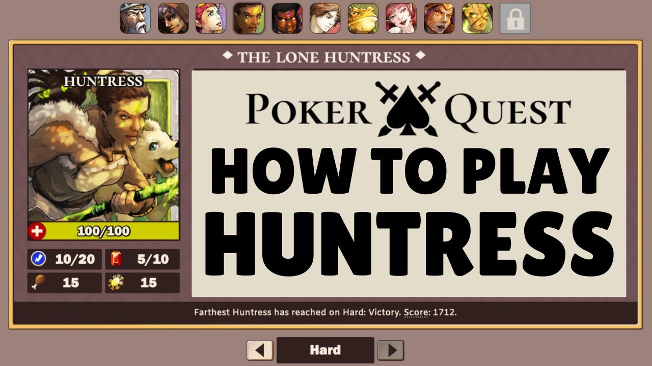 Poker Quest Guide  - How to Get to Castle Hearts (1-10) as Huntress