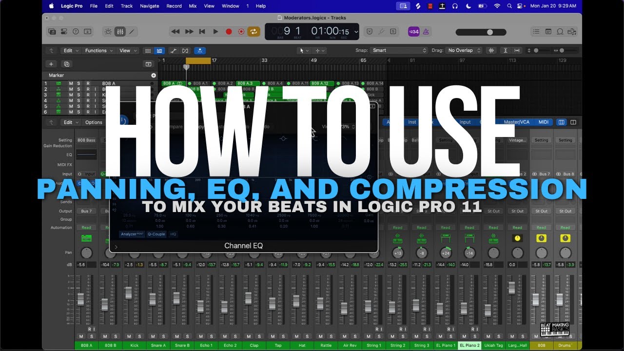 How to Use Panning, EQ, and Compression to Mix Your Beats In Logic Pro ...