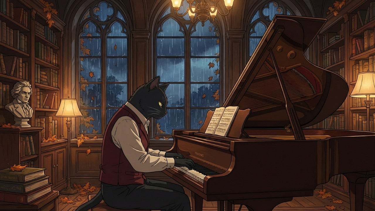 Forbidden Library Piano – Chopin Inspired Music for Deep Focus | 2 Hour Dark Academia Mix