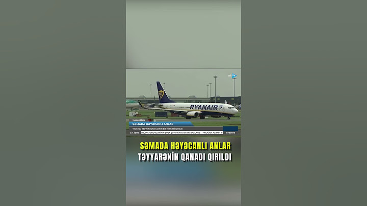 Səmada HƏYƏCANLI ANLAR - Təyyarənin qanadı qırıldı