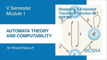 18CS54 | M1| PART 4| DESIGNING AND EXTENDED TRANSITION FUNCTION OF NDFSM