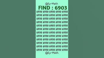 How fast did you situate the odd 6903? #iq #iqtest #gk #puzzle #shorts #trending
