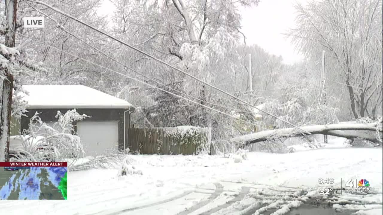 Tracking fallen trees, power outages in KC area - YouTube