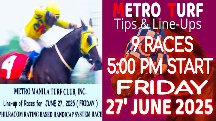 MMTCI LIVE RACING TIPS FOR FRIDAY , JUNE 27, 2025 | 9 RACES | 5:00 PM START