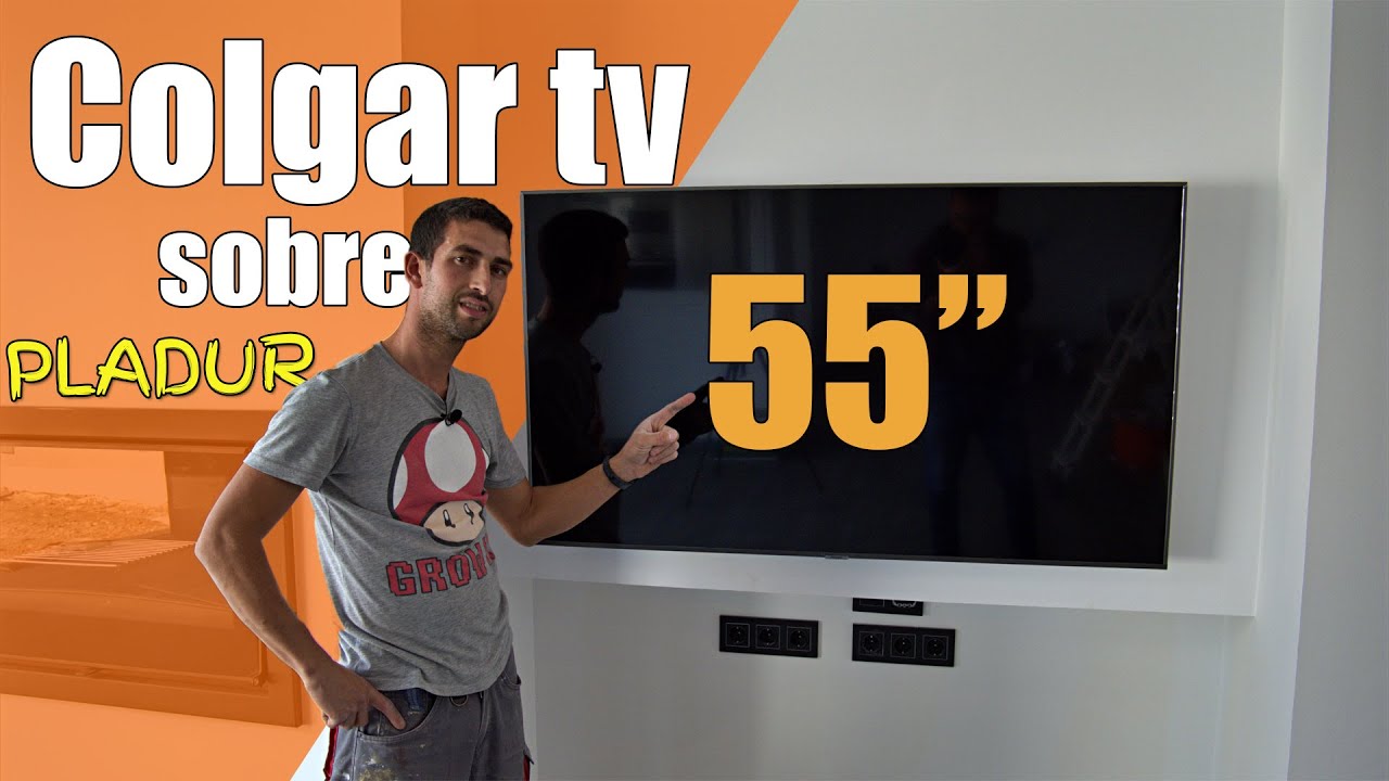 ✓ Cómo COLGAR TV 55 SOBRE una pared de PLADUR ✓ con SOPORTE