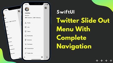 SwiftUI 3.0 Twitter Slide Out Menu With Complete Navigation