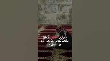 وَترَى الظّالِمين لَما رَأوا العذَاب يَقُولُونَ هَل إِلَى مَرَدٍ مِّن سبيل شريف مصطفى، سوره الشورى❤️