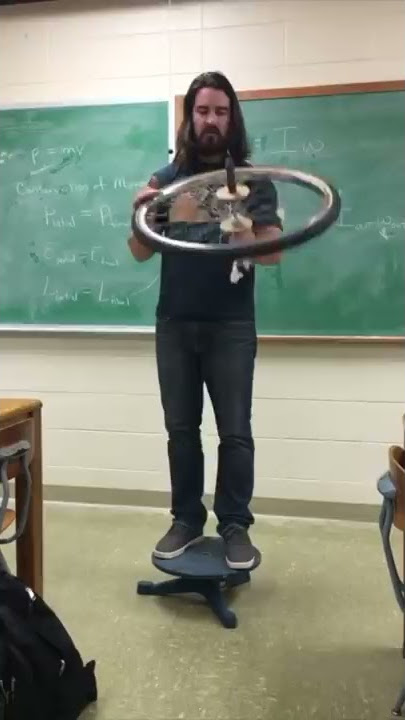 Angular Momentum Bike Wheel Demo - Short version