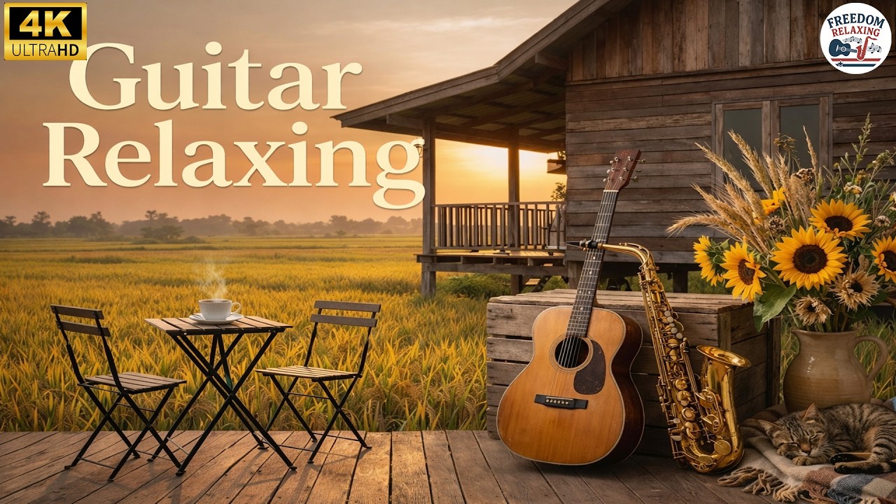 Relaxing Classical Guitar & Saxophone Instrumental Music For Work ☕ CALM MUSIC CAFÉ VIBES