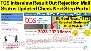 TCS Interview Result Rejection Mail When Phase 2 Hiring 2023? Check Result Status Rejected? ITP Exam