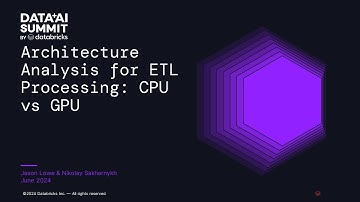 Architecture Analysis for ETL Processing: CPU vs GPU