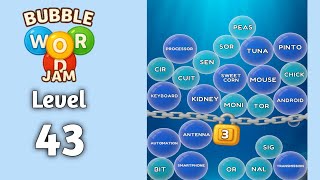 Bubble word jam level 43 walkthrough solution 