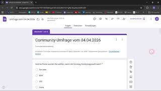 neue Umfrage für die Community (04.04.2026)