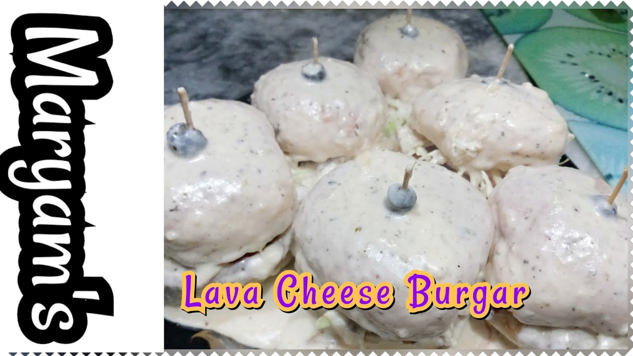 Lava Cheese Burger/Fast Food/ Recipe By Maryam's Chatpata Kitchen YouTube