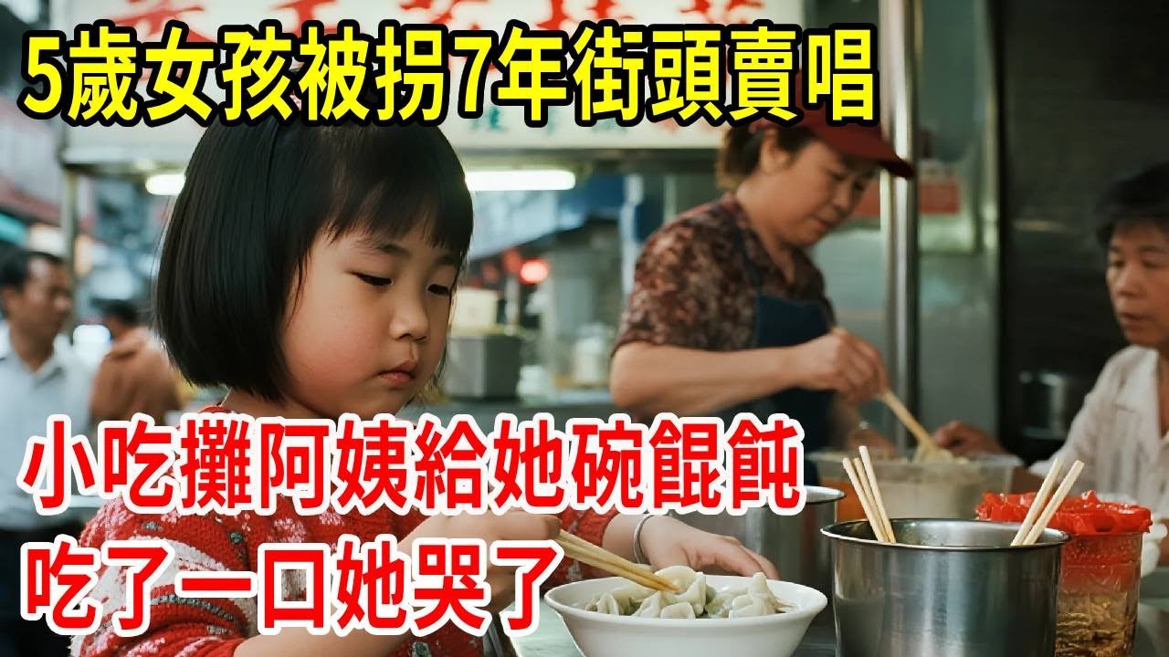 5歲女孩被拐7年街頭賣唱，小吃攤阿姨給她碗餛飩，吃了一口她哭了#原創#情感