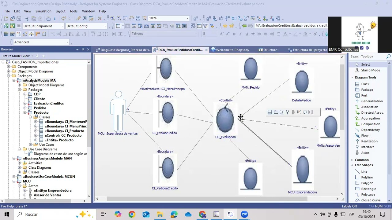 Análisis y diseño de sistemas - Modelo conceptual, clases y comunicaciones