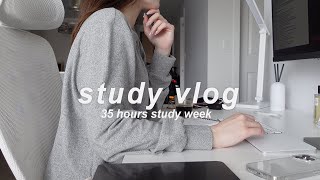 STUDY VLOG | a productive first week of class | studying 35 hours, snowboarding, falling behind.. !?