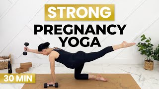 Pregnancy Yoga With Dumbbells For A Strong & Healthy Pregnancy!