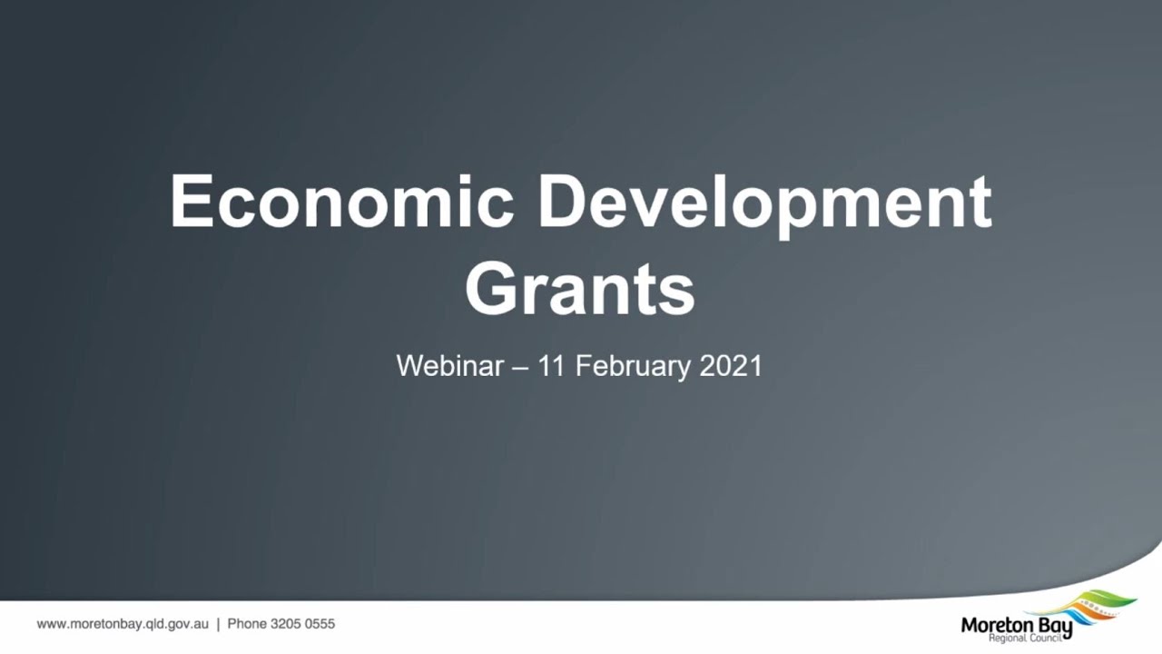 Regional Economic Development Grants Webinar YouTube