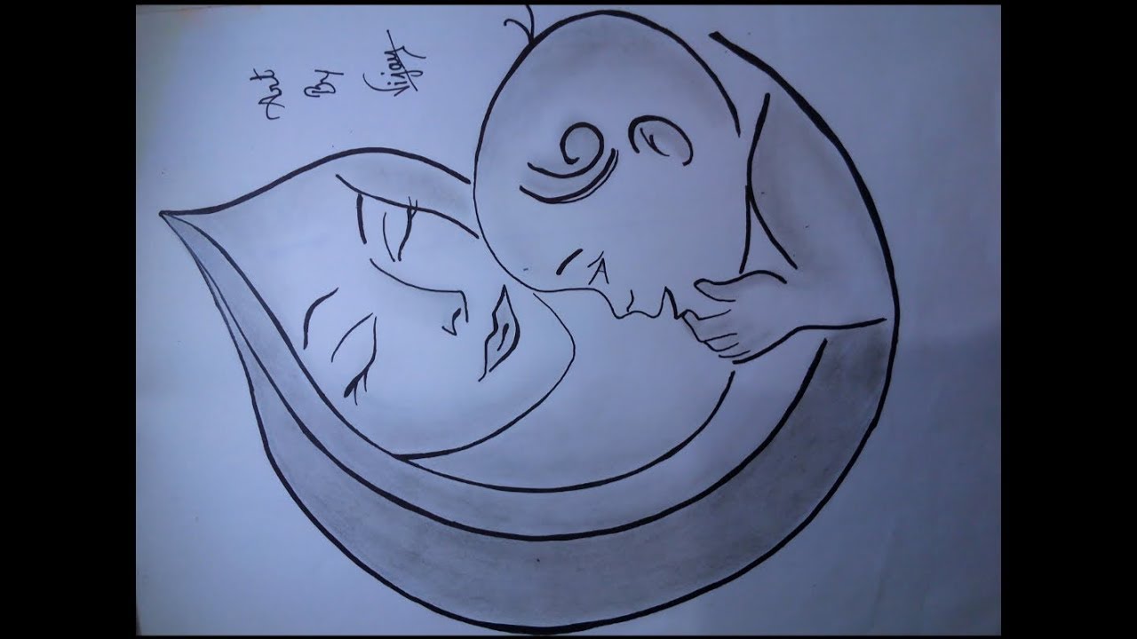 Featured image of post Mother And Baby Sketch