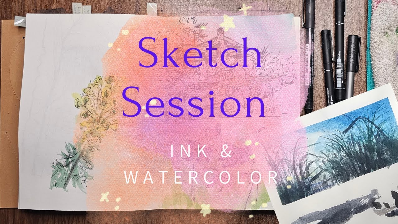 Sketching Session ~😎🌞~ Using my one Photos for reference ~ Watercolor ...