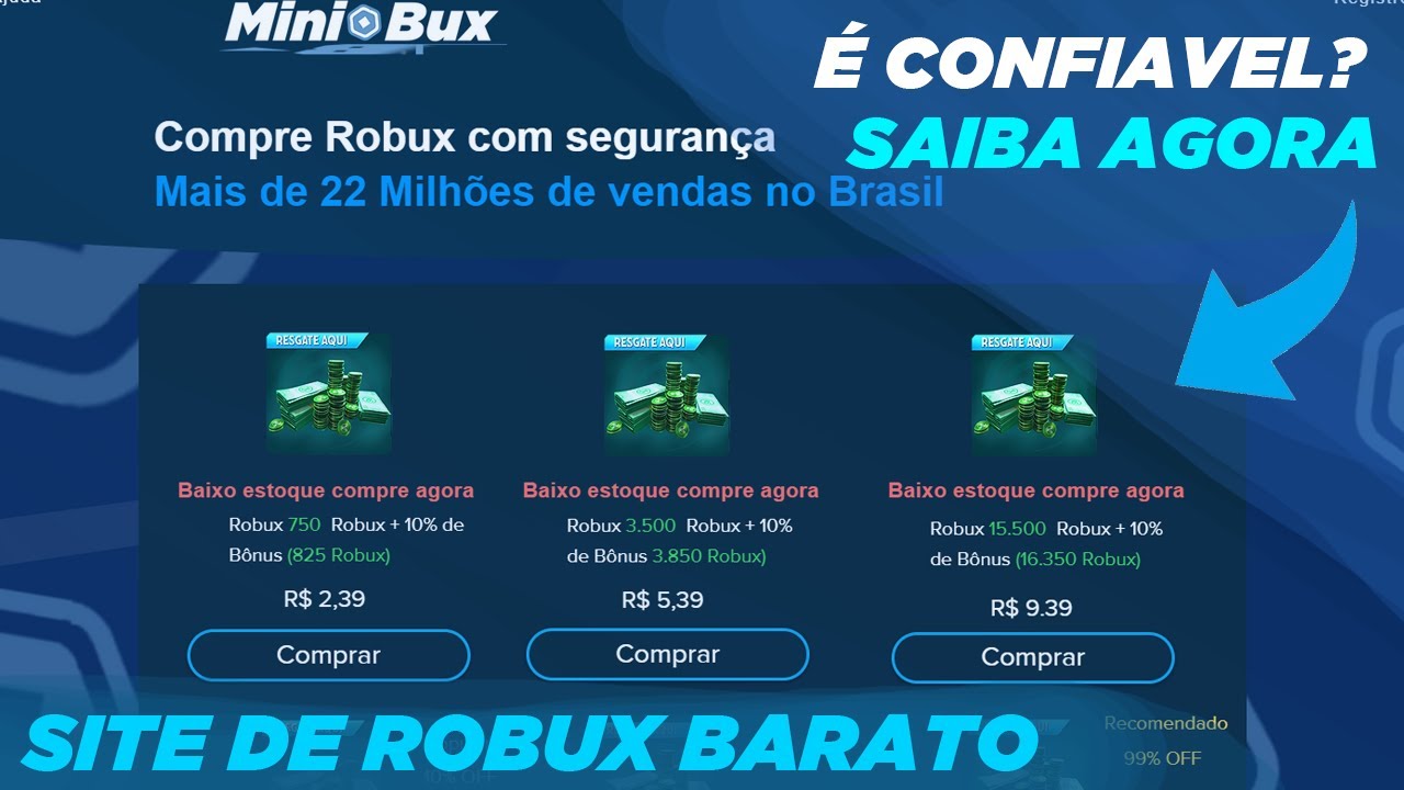 Comprei robux no site MinIBux - Tomei calote? É confiável? Robux mais  Barato? Saiba aqui. 