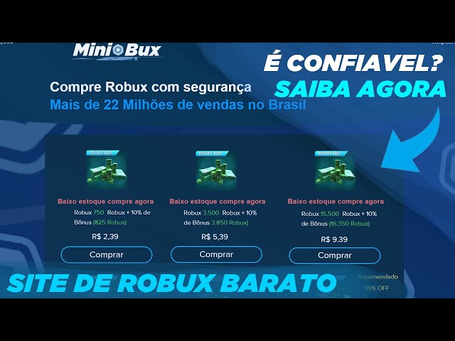COMO COMPRAR ROBUX COM ATE 80% DE DESCONTO *ROBUX BARATO EM 2023