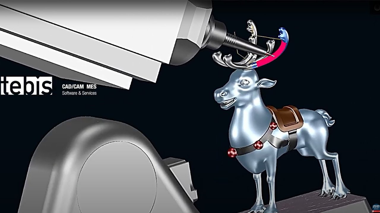 Schon gewusst? Der Weihnachtsmann kann CNC-fräsen! Tebis und Lang Technik wünschen frohe Weihnachten