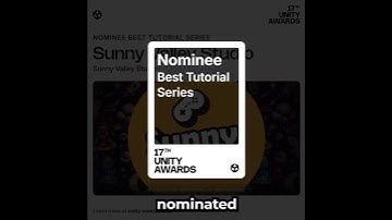 🏆 We Got Nominated for a Unity Award!
