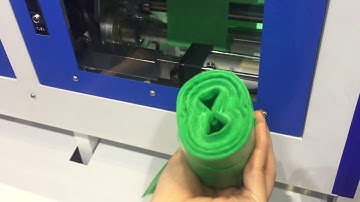 hswx 450x2 chinaplas garbage coreless bag making machine with v folding