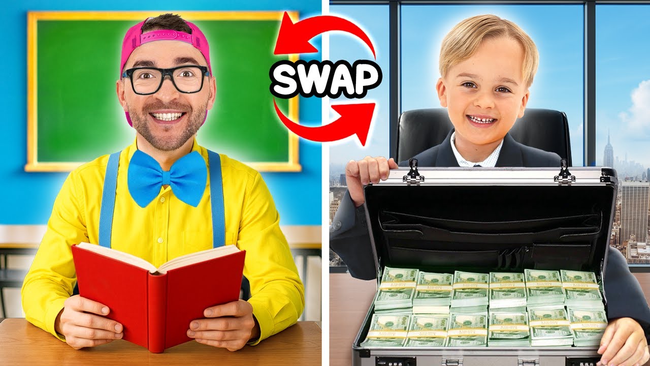 Мальчик играет в отца для своего дяди