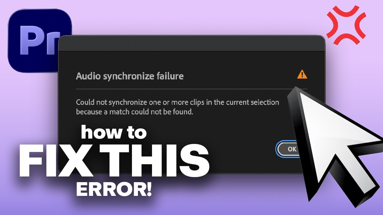 Audio Synchronize Failure Premiere Pro Error (How to EASILY Fix it