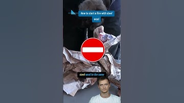 How To Start A Fire With Steel Wool 🔥🔋 #Shorts