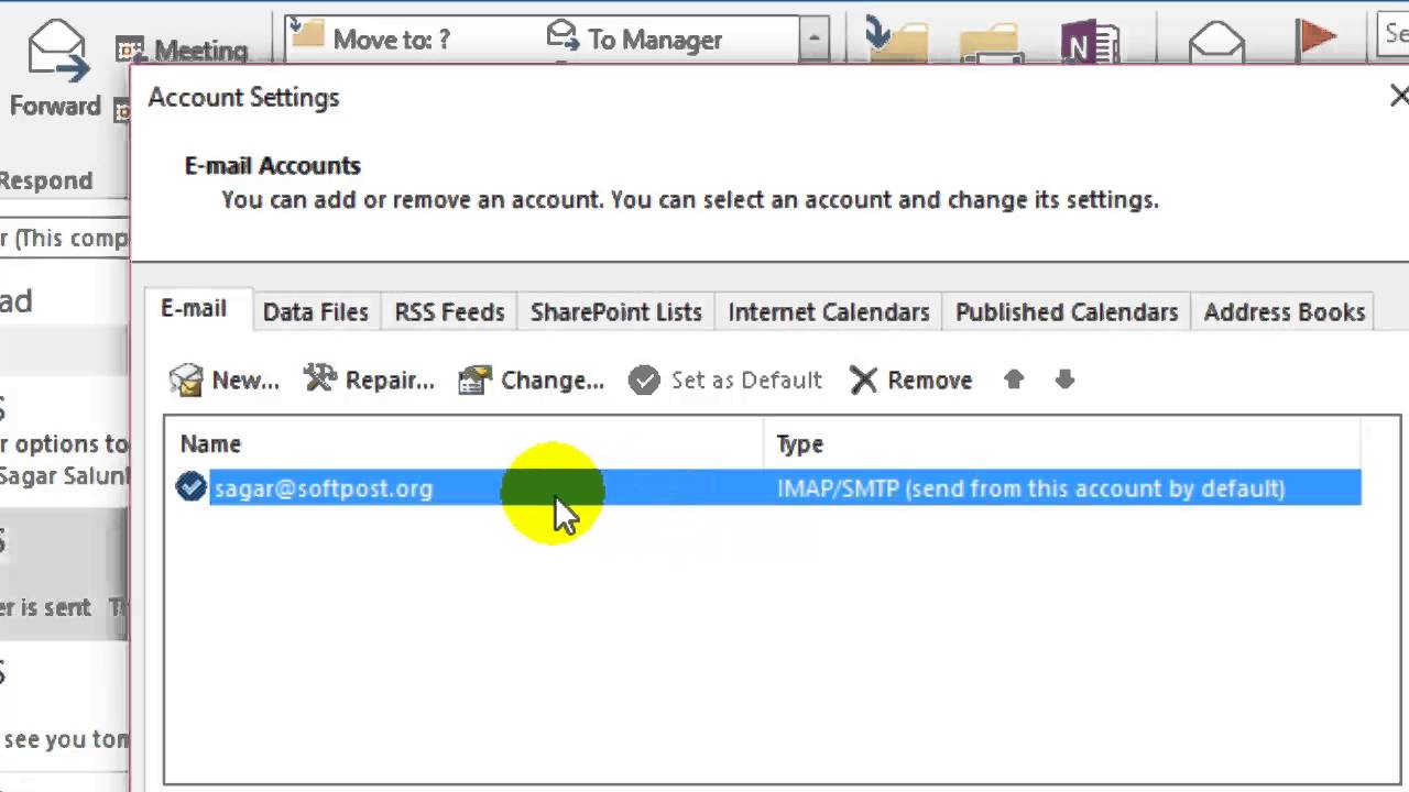 how to find smtp in outlook