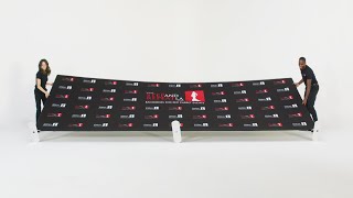 20' Wide Fabric Stretch Display: Sleek, Seamless, and Double-Sided
