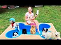 Puppy Soccer & Spa Day! Dog Bathing and Grooming! | Little Big Toys