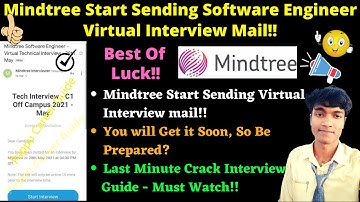 🔴Update, Mindtree Start Sending Software Engineer Virtual Interview Mail! | How to Prepare & Crack??