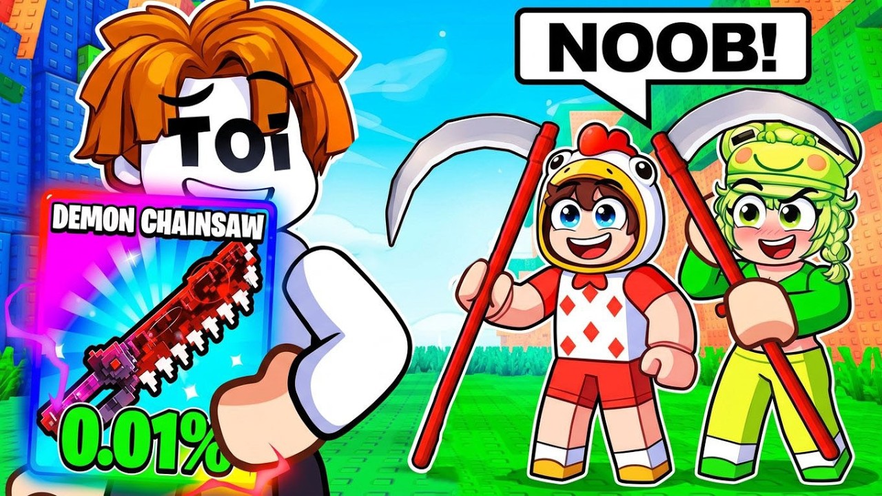 TOI TU as Fait Semblant d'être un NOOB puis TU AS Utilisé la TRONÇONNEUSE à 0,1 % sur Cut Grass !