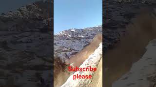 Beautiful Snowfall on Mountain Road | Scenic Winter Drive ❄️🚗 #Shorts