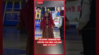 23 Nisan kutlamasında ailesini göremeyen küçük kız hem ağladı hem oynadı #shorts #23nisan