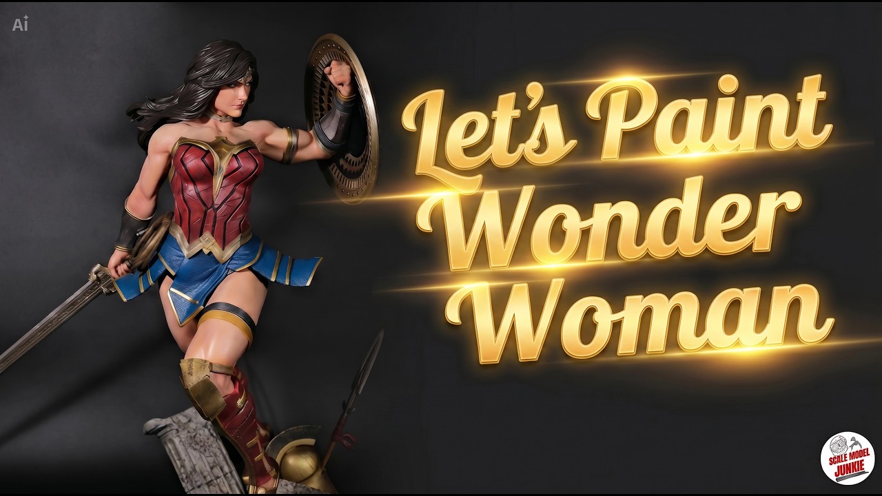 Step By Step Painting this 3D Printed Wonder Woman - YouTube