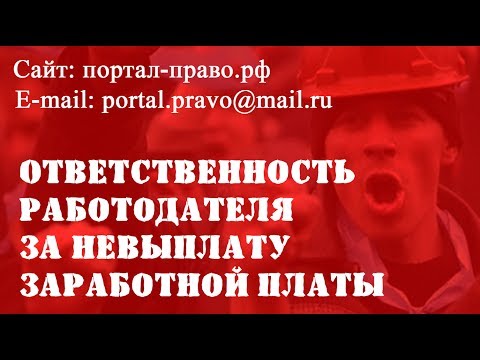 Ответственность работодателя за невыплату  зарплаты. Бесплатная юридическая консультация в СПб.