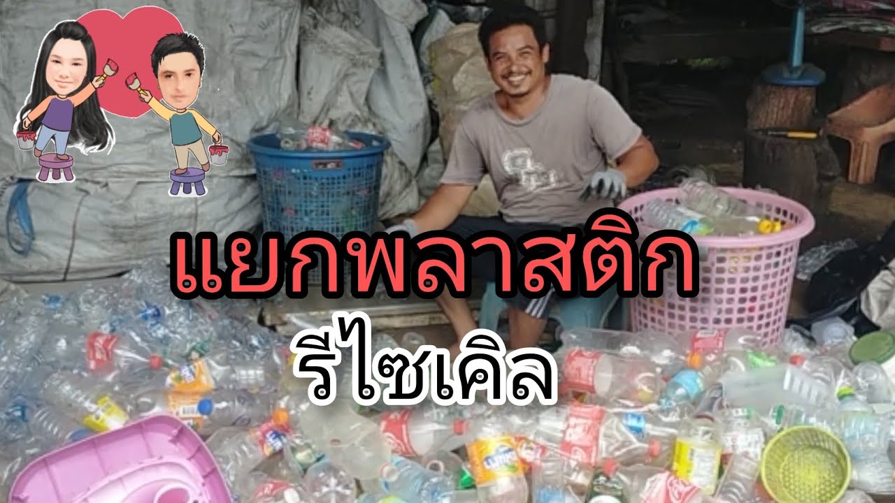 การคัดแยกพลาสติก รีไซเคิลของร้านอาหลี่