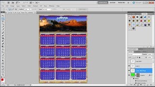 Photoshop tutorials |How to Make a 1-Page Calendar 12 Months in Adobe Photoshop screenshot 2